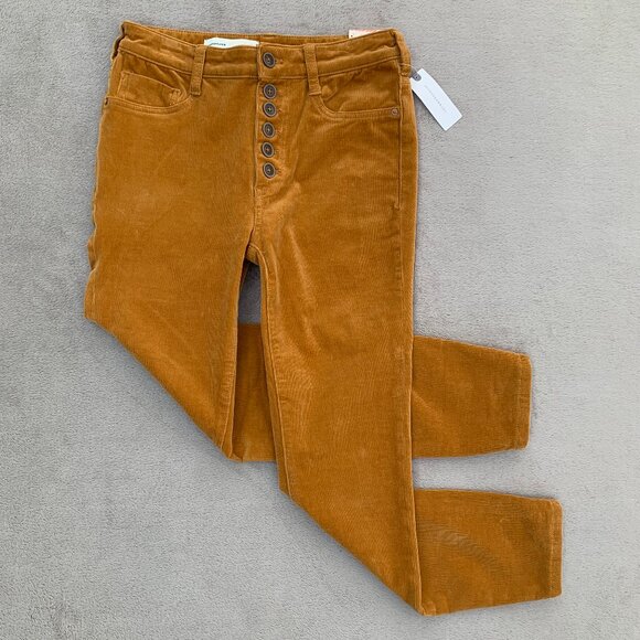 Anthropologie Pilcro Skinny High Rise Skinny Button Fly Corduroy Jeans Sz27 NWT - Picture 2 of 16